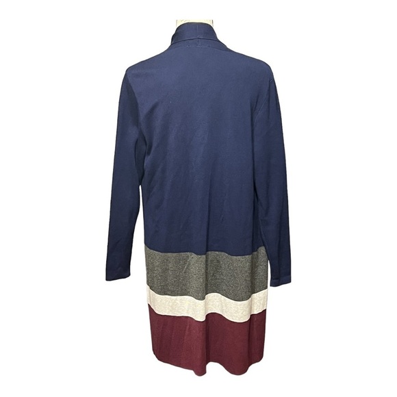 Belle by Kim Gravel XS ColorBlock Open Front  Casual Lightweight Knit Cardigan - Picture 3 of 11